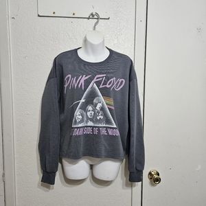 "Grayson Threads" Pink Floyd Crew Neck Crop Top Sweatshirt Women's Size Medium